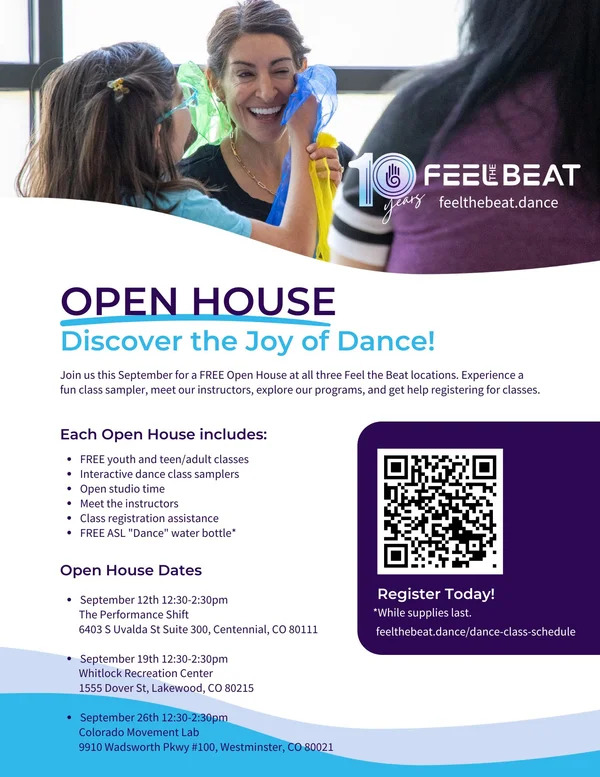 Feel The Beat – Open House – September 12, 19, 26